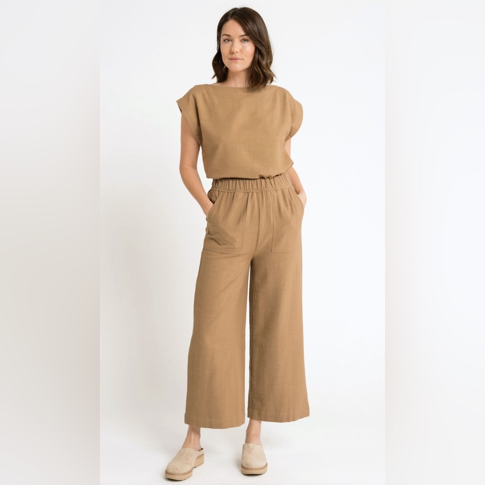 Laude the Label the Everyday organic cotton set SMALL Msrp$286 tannin(worn once)